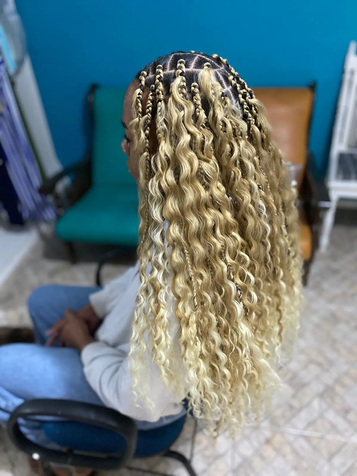Gypsy braids trançado estilo boho feito no estúdio Afrotunde bairro Portão Curitiba